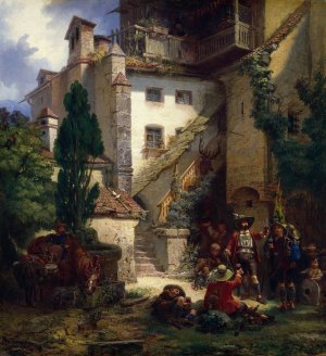 Marksmen in Merano by Johan Christoffer Boklund Oil Painting