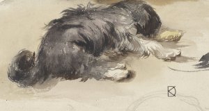 Slapende hond, van achteren gezien by Johan Daniel Koelman Oil Painting