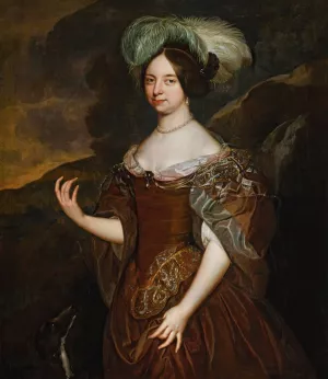 Portrait of a lady by Johan De La Rocquette Oil Painting