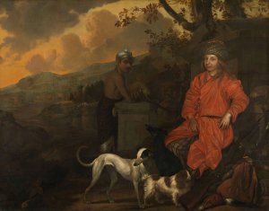 Portrait of Philippus Baldaeus and Gerrit Mossopotam by Johan De La Rocquette Oil Painting