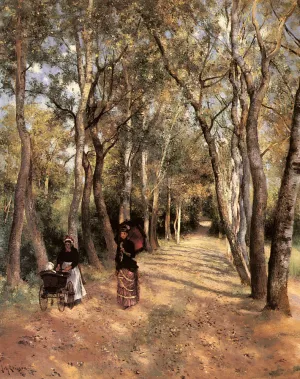 A Woodland Path In Haut Meudon by Johan Ericson - Oil Painting Reproduction