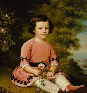 F. M. Maexmontan As A Child by Johan Erik Lindh Oil Painting
