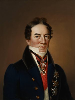 Portrait Of Count R. H. Rehbinder by Johan Erik Lindh Oil Painting