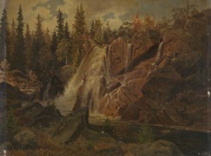 Norwegian Landscape by Johan Fredrik Eckersberg Oil Painting