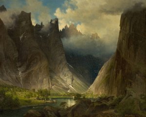 Valley of Romsdalen by Johan Fredrik Eckersberg Oil Painting