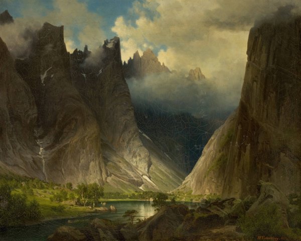 Valley of Romsdalen  by Johan Fredrik Eckersberg - Hand-Painted Oil Painting Reproduction