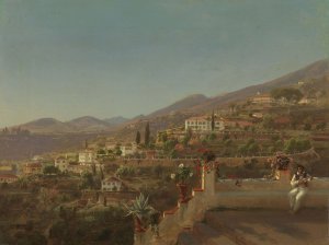 View of Funchal, Madeira by Johan Fredrik Eckersberg Oil Painting