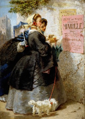 The Poster by Johan Fredrik Hockert Oil Painting