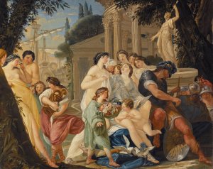 Scene from Antiquity by Johan Fredrik Horling Oil Painting
