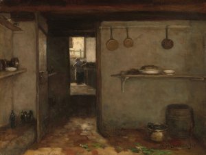 Cellar of the Artist's Home in The Hague by Johan Hendrik Weissenbruch Oil Painting