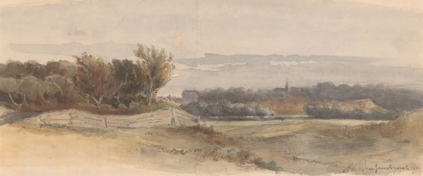 Main Product Photo of Panoramisch landschap  Painting by Johan Hendrik Weissenbruch