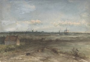 View of Haarlem from the Dunes by Johan Hendrik Weissenbruch Oil Painting