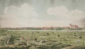Prospekt af Praesto by Johan Jacob Bruun Oil Painting