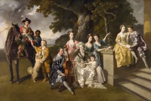 The Family Of Sir William Young by Johan Joseph Zoffany Oil Painting
