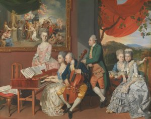The Gore Family With George, 3rd Earl Cowper by Johan Joseph Zoffany Oil Painting