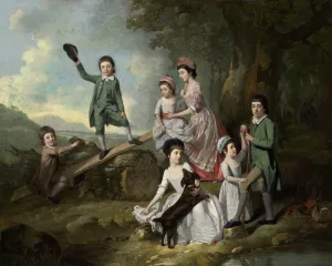 The Lavie Children by Johan Joseph Zoffany Oil Painting