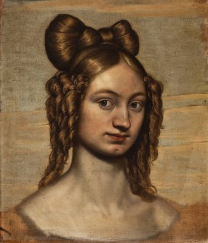 Portrait Of A Lady by Johan Ludvig Lund Oil Painting
