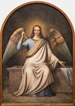 The Angel at the Tomb of Christ by Johan Ludvig Lund Oil Painting