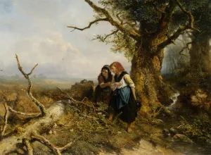 At the Partridges Nest by Johan Mari Ten Kate Oil Painting