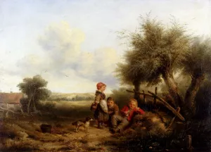 Little Gossips Oil painting by Johan Mari Ten Kate