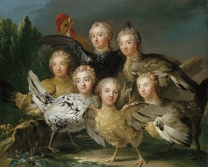 The Hen Picture by Johan Pasch Oil Painting