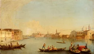 View of San Giorgio Maggiore Seen From The South, Venice by Johan Richter - Oil Painting Reproduction