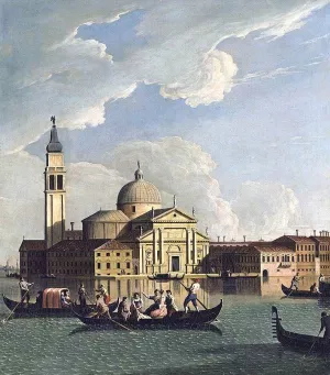 View of San Giorgio Maggiore, Venice by Johan Richter - Oil Painting Reproduction