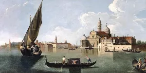 View of San Michele, Venice by Johan Richter - Oil Painting Reproduction