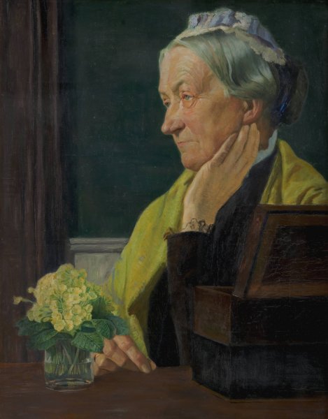 Ane Marie Rohde, f. Schmidt, kunstnerens moder  by Johan Rohde - Hand-Painted Oil Painting Reproduction