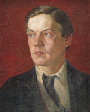Portraet af den svenske maler Gustaf Wolmar by Johan Rohde Oil Painting