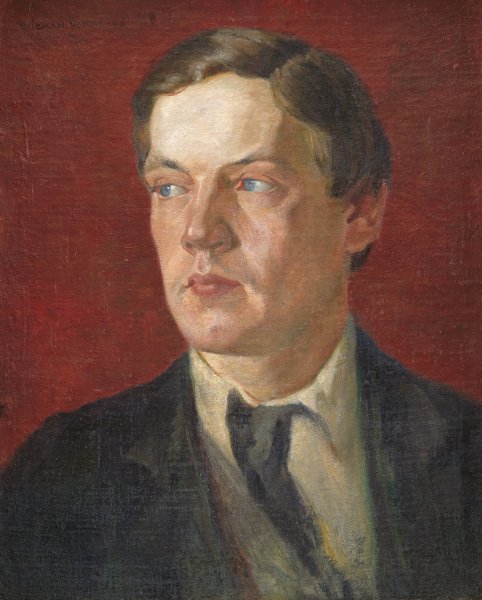 Portraet af den svenske maler Gustaf Wolmar  by Johan Rohde - Hand-Painted Oil Painting Reproduction