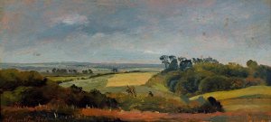 Near Hobjerg. Frederiksvaerk. Study by Johan Thomas Lundbye Oil Painting
