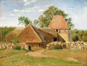 Teglvaerk Ved Asnaes Oil painting by Johan Thomas Lundbye