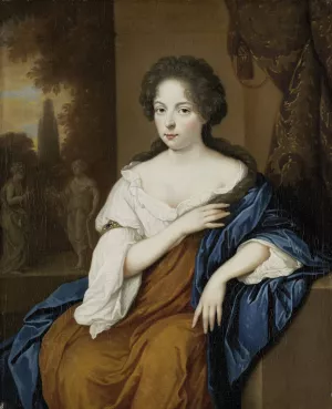 Portrait of a Woman by Johan Van Haensbergen Oil Painting