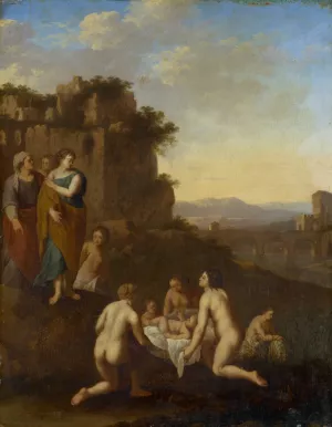 The Finding of Moses by Johan Van Haensbergen Oil Painting