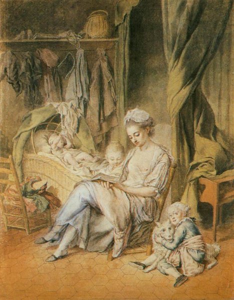 Main Product Photo of The Happy Mother Painting by Johann Anton De Peters
