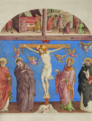 Christ on the Cross in the Church of S. Domenico in Arezzo by Johann Anton Ramboux Oil Painting