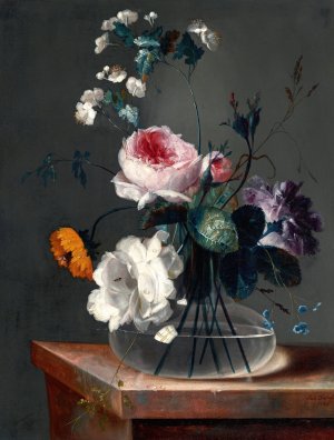 Blumenstillleben by Johann Baptist Drechsler Oil Painting