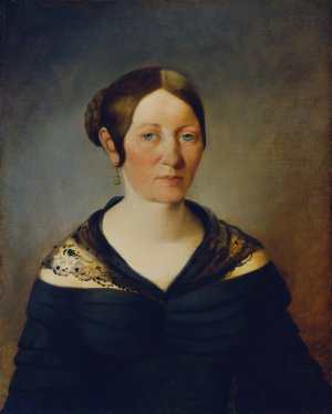 Damenportrat by Johann Baptist Reiter Oil Painting
