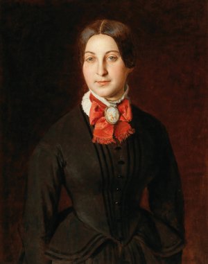Portrait of the Artist's Sister by Johann Baptist Reiter Oil Painting