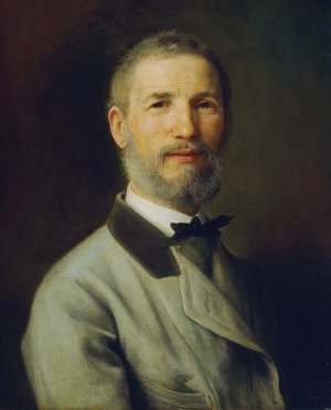Selbstportrat mit 60 Jahren by Johann Baptist Reiter Oil Painting