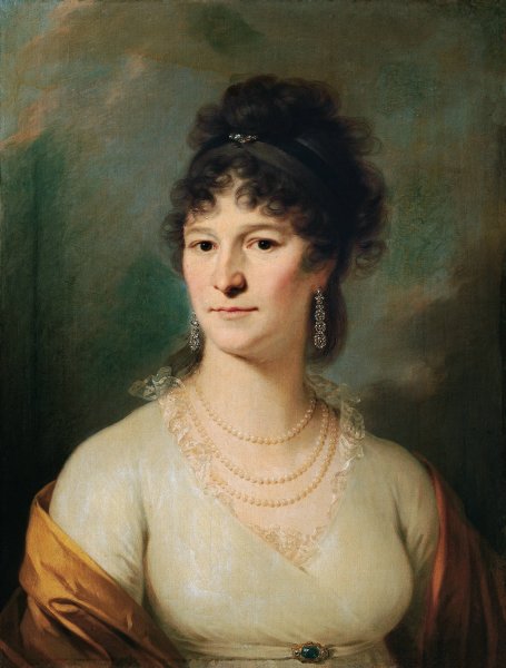 Brustbild einer Dame by Johann Baptist Von Lampi The Elder - Hand-Painted Oil Painting Reproduction