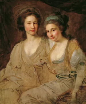 Die Grafinnen Caroline und Zoe Thomatis by Johann Baptist Von Lampi The Elder Oil Painting