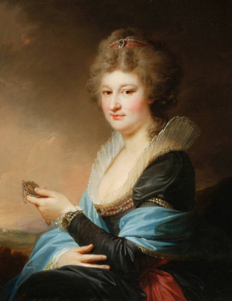Portrait of Jozefa nee Radziwill  by Johann Baptist Von Lampi The Elder - Hand-Painted Oil Painting Reproduction