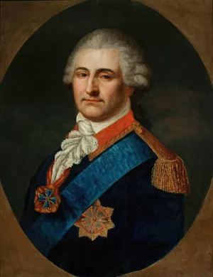 Portrait of Stanislaw August Poniatowski in the General's Uniform by Johann Baptist Von Lampi The Elder Oil Painting