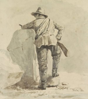 Rustende jongen, op de rug gezien by Johann Bernard Klombeek Oil Painting