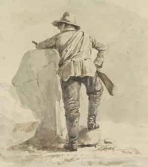 Rustende jongen, op de rug gezien by Johann Bernard Klombeek Oil Painting