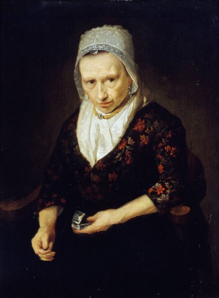 Vieille femme prisant by Johann Bernhard Scheffer - Hand-Painted Oil Painting Reproduction