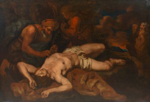 Der barmherzige Samariter by Johann Carl Loth Oil Painting