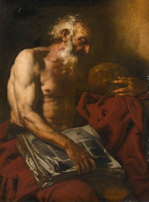 Saint Jerome by Johann Carl Loth Oil Painting